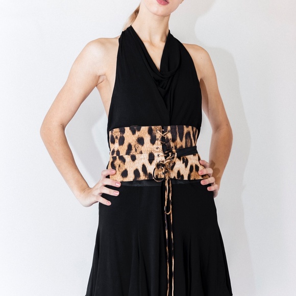 Roberto Cavalli Reversible Halter Silk Dress Size 38 - Picture 12 of 16